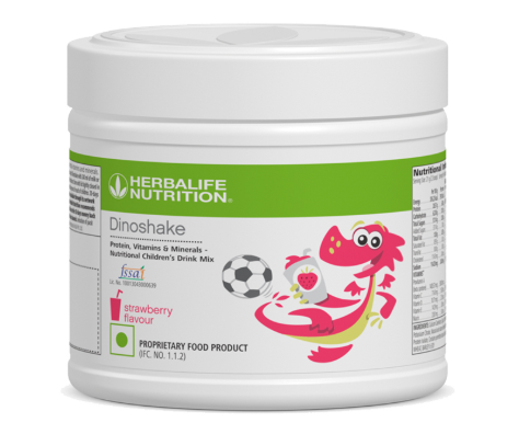 Dinoshake nutritional children’s drink mix - Strawberry flavour
